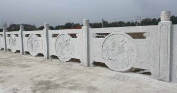 防城港芝麻白河道栏杆 石材栏杆