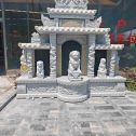 防城港芝麻白中国黑石材套墓 花岗岩墓碑