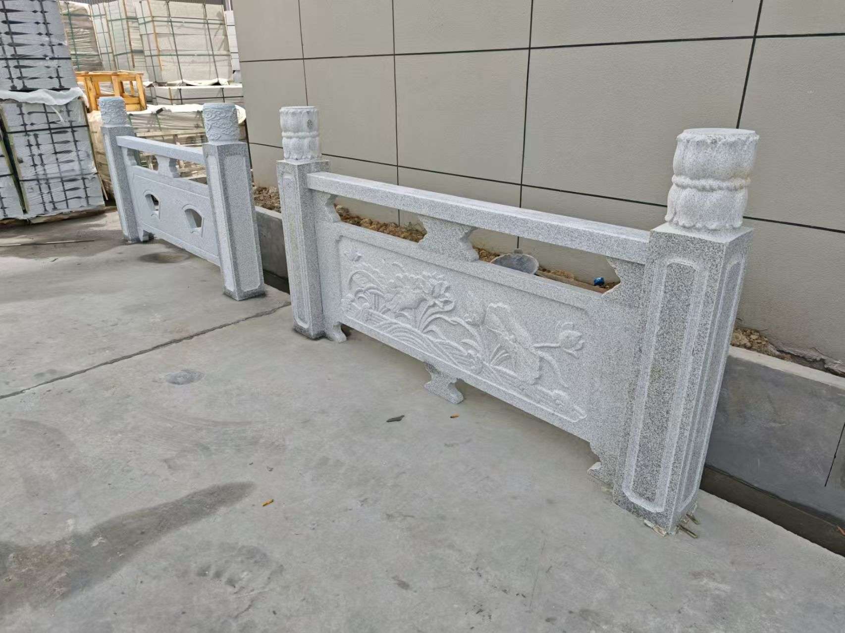 防城港芝麻白河道栏杆 石材栏杆