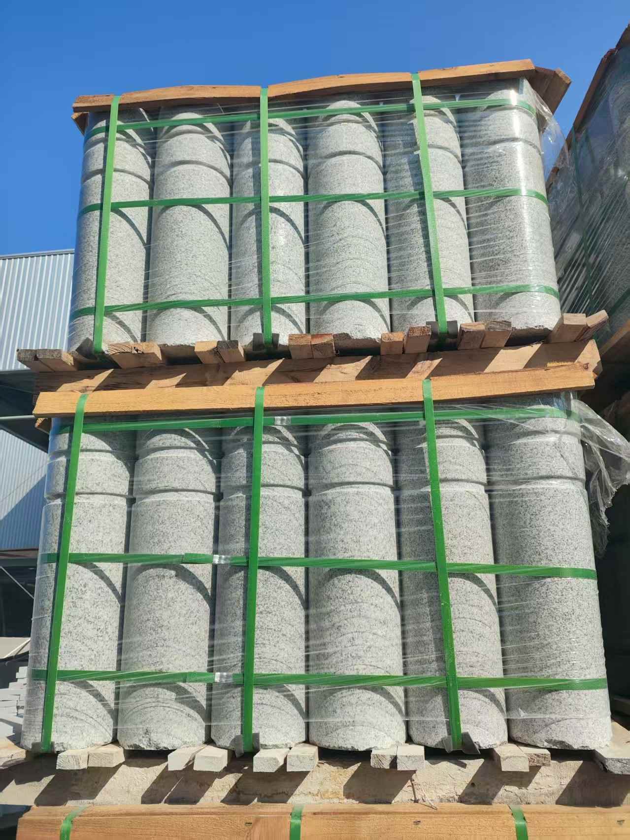 防城港挡车柱芝麻白 挡车石